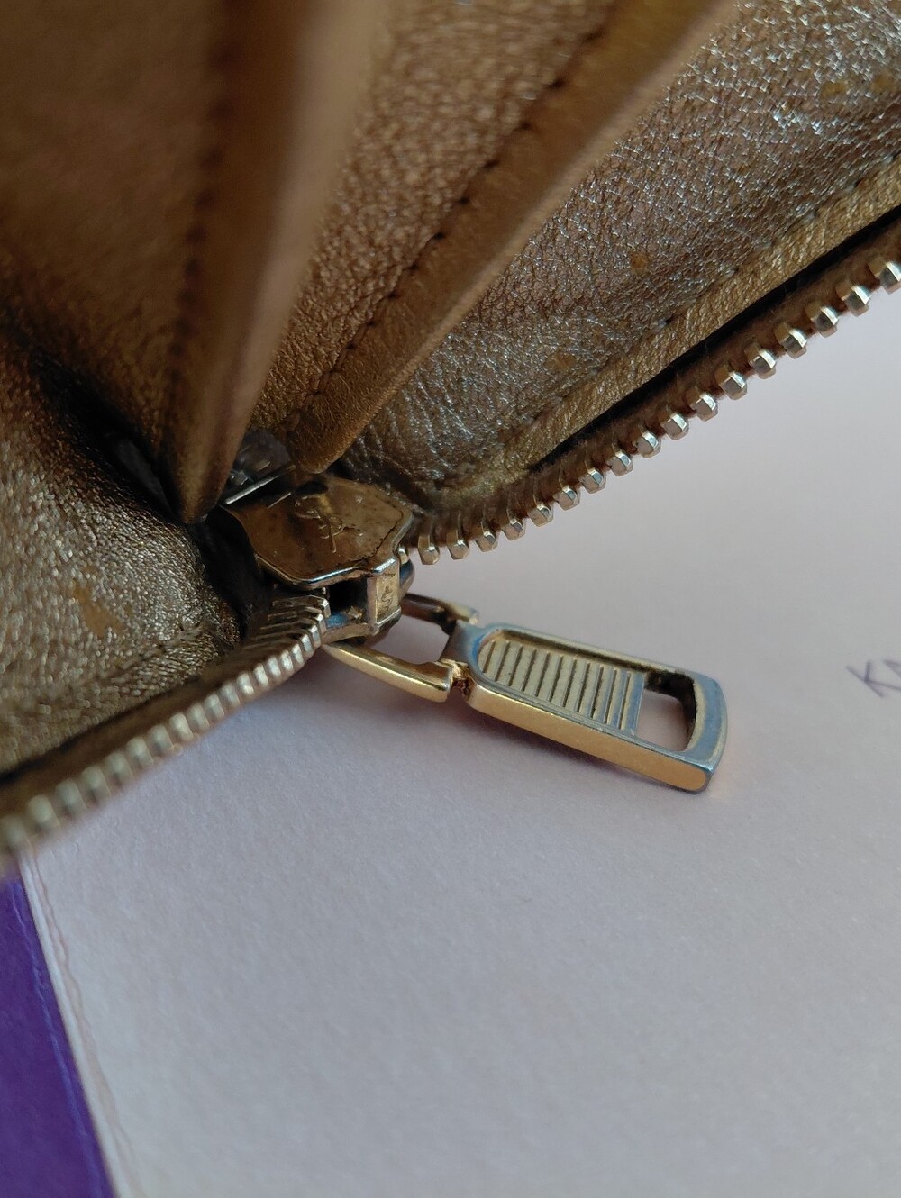 Yves Saint Laurent Metallic Gold Wallet - Picture 6 of 10